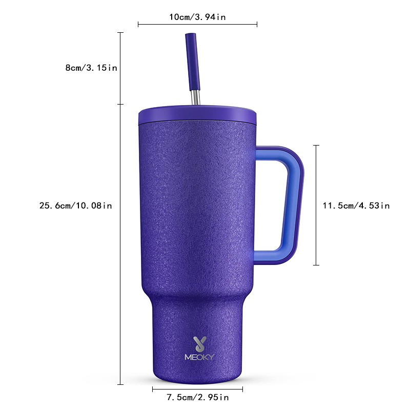 40oz Tumbler With Straw Pure Collection-Ocean Blue