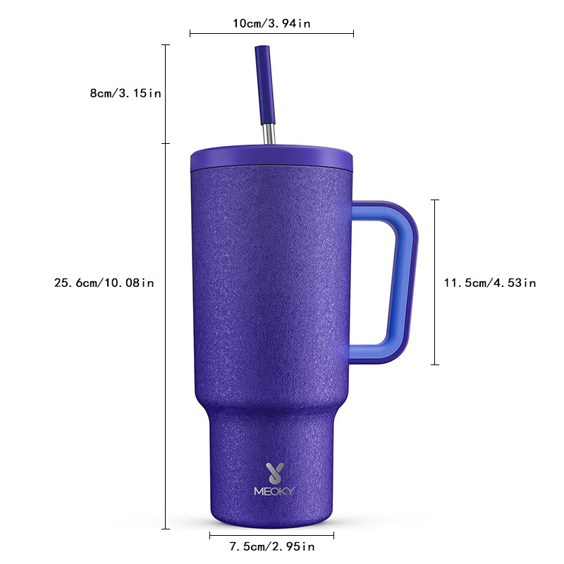 40oz Tumbler With Straw Pure Collection-Ocean Blue