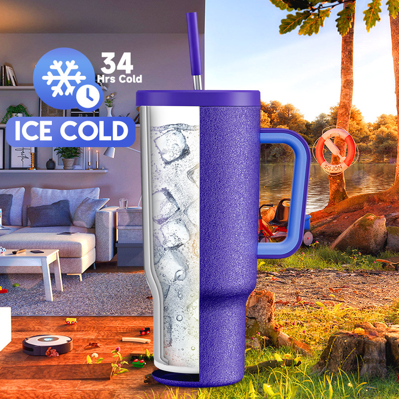 40oz Tumbler With Straw Pure Collection-Ocean Blue