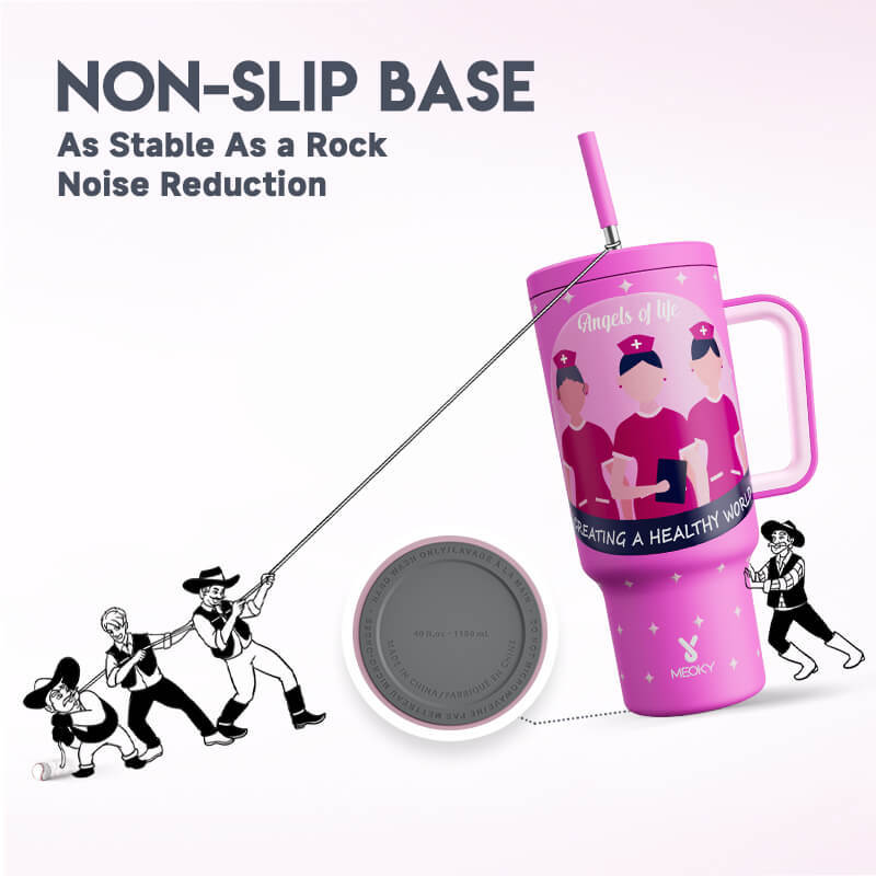 40oz Tumbler With Straw Nurses Day Collection-Pink Bliss