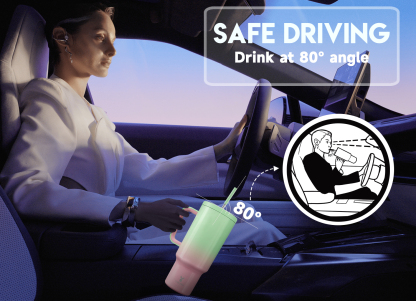 40oz Tumbler With Straw Gradient Collection-red green