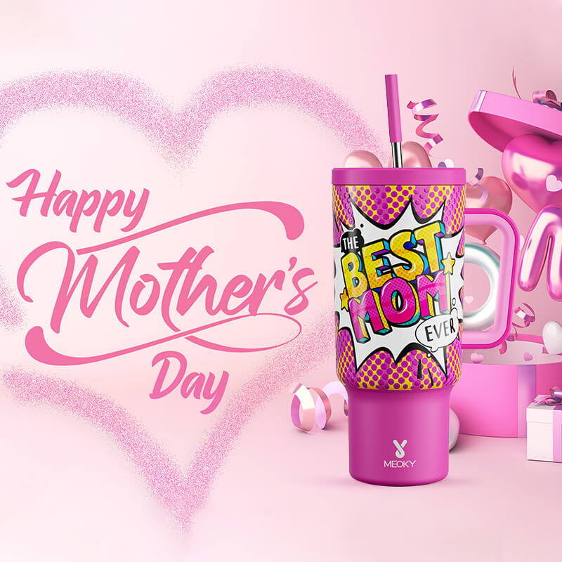 40oz Tumbler With Straw Mother's Day Collection-Pink Mother's Day