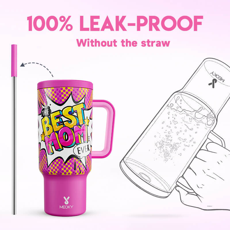 40oz Tumbler With Straw Mother's Day Collection-Pink Mother's Day