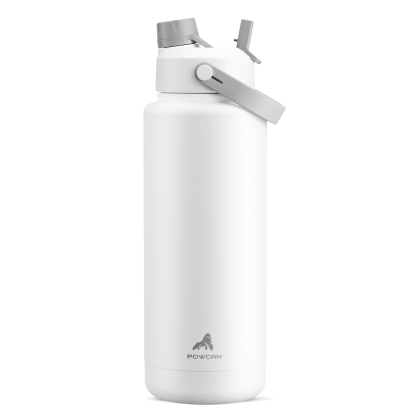 40 oz Insulated Water Bottle with 2-in-1 Straw and Spout Lid