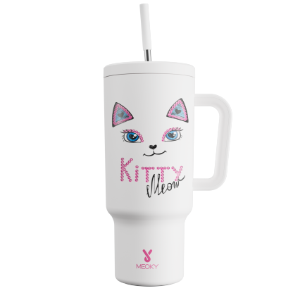 40oz Tumbler With Straw Cat Collection-Purrletta