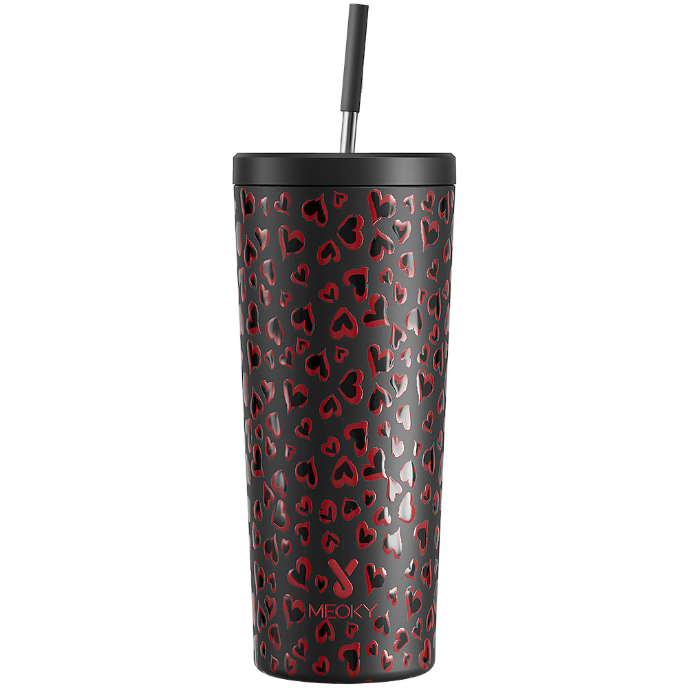 24oz Cold Cup With Straw Valentine Collection