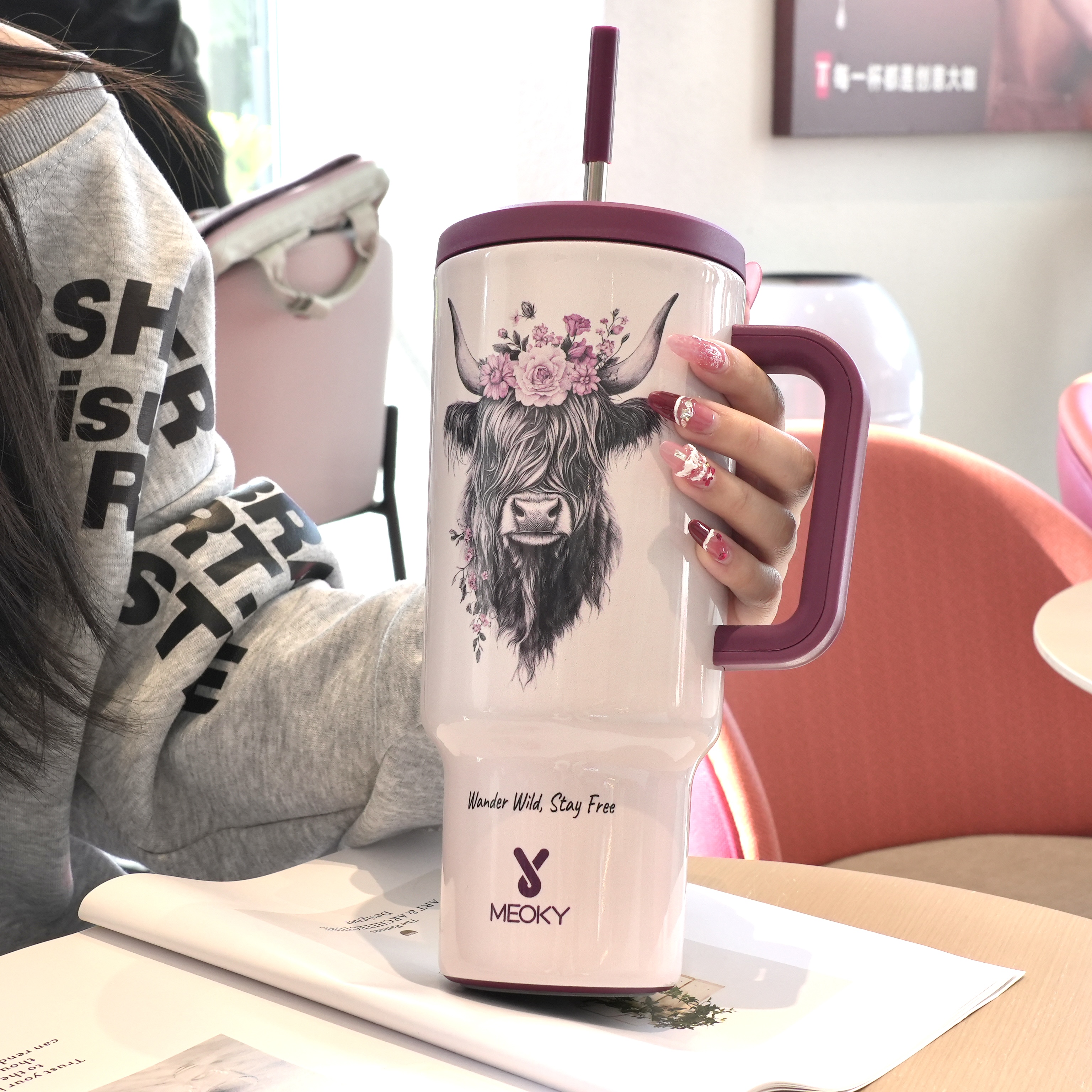 Highland Cow Collection - Customized 40oz Tumbler With Straw - Gifts for yourself, family, friends, lovers!