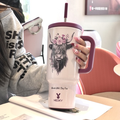 Highland Cow Collection - Customized 40oz Tumbler With Straw - Gifts for yourself, family, friends, lovers!
