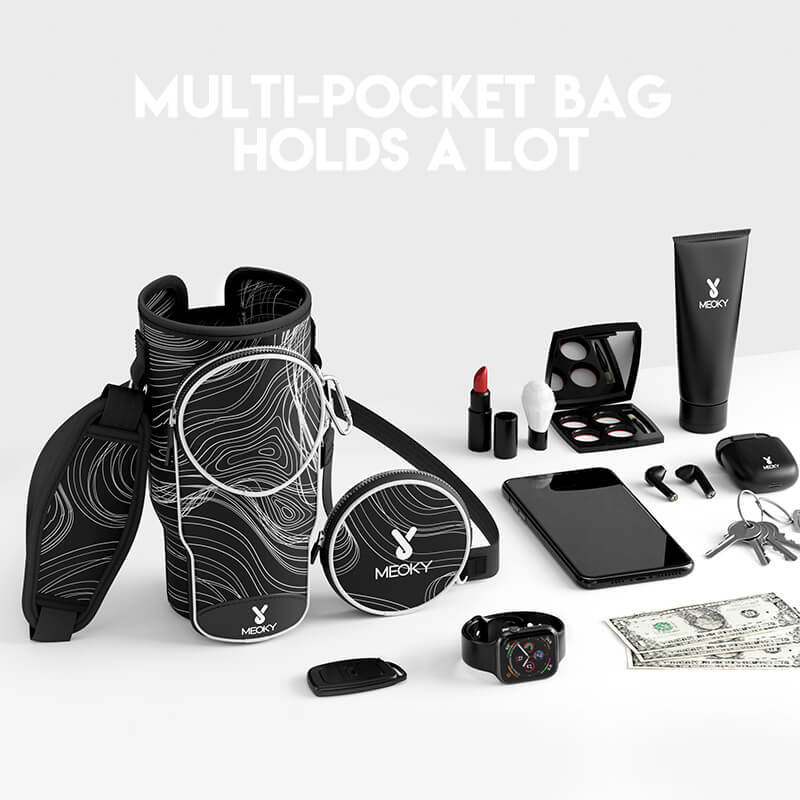 tumbler cup bag black marble