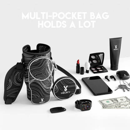 tumbler cup bag black marble