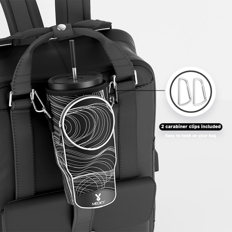 tumbler cup bag black marble