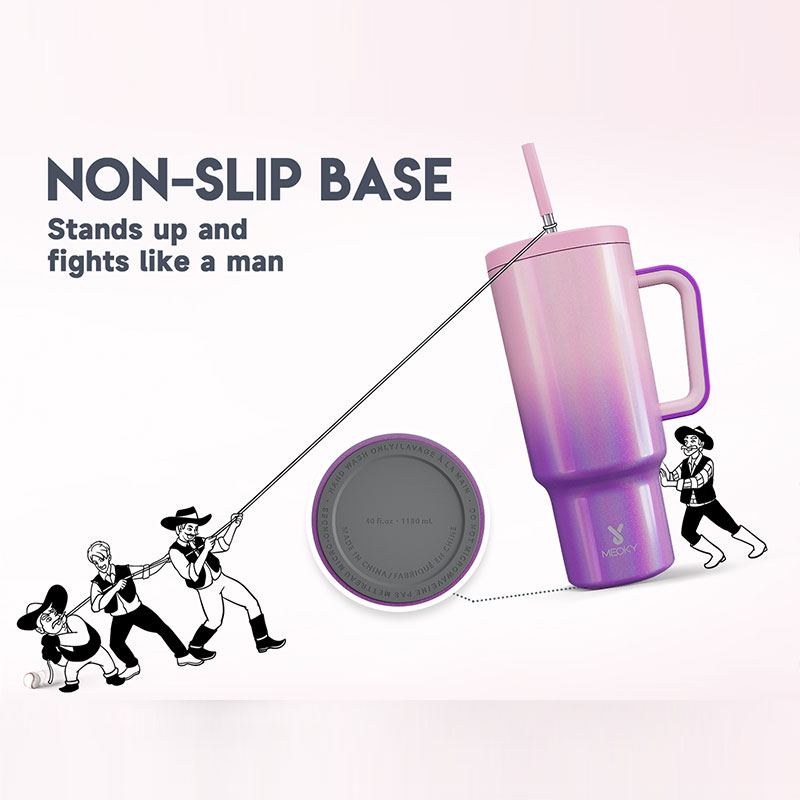 40oz Tumbler With Straw Gradient Collection-purple pink