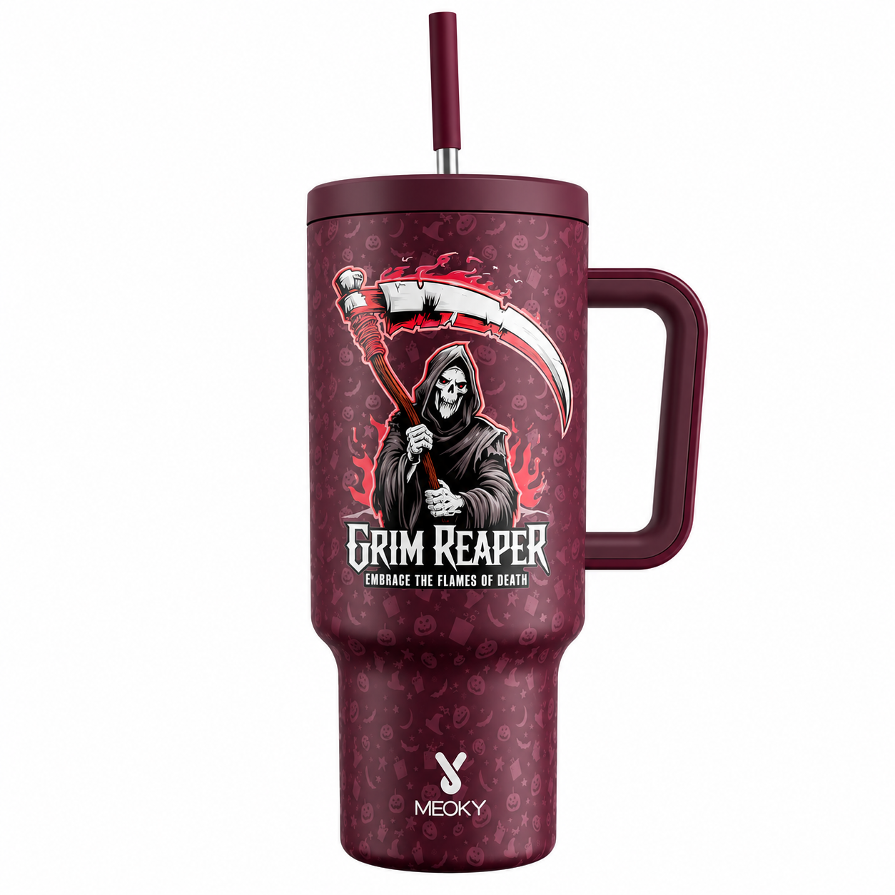 MEOKY 40oz Halloween Insulated Stainless Steel Tumbler Leakproof Travel Cup Keeps Cold for 24 Hours