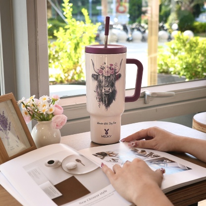 Highland Cow Collection - Customized 40oz Tumbler With Straw - Gifts for yourself, family, friends, lovers!