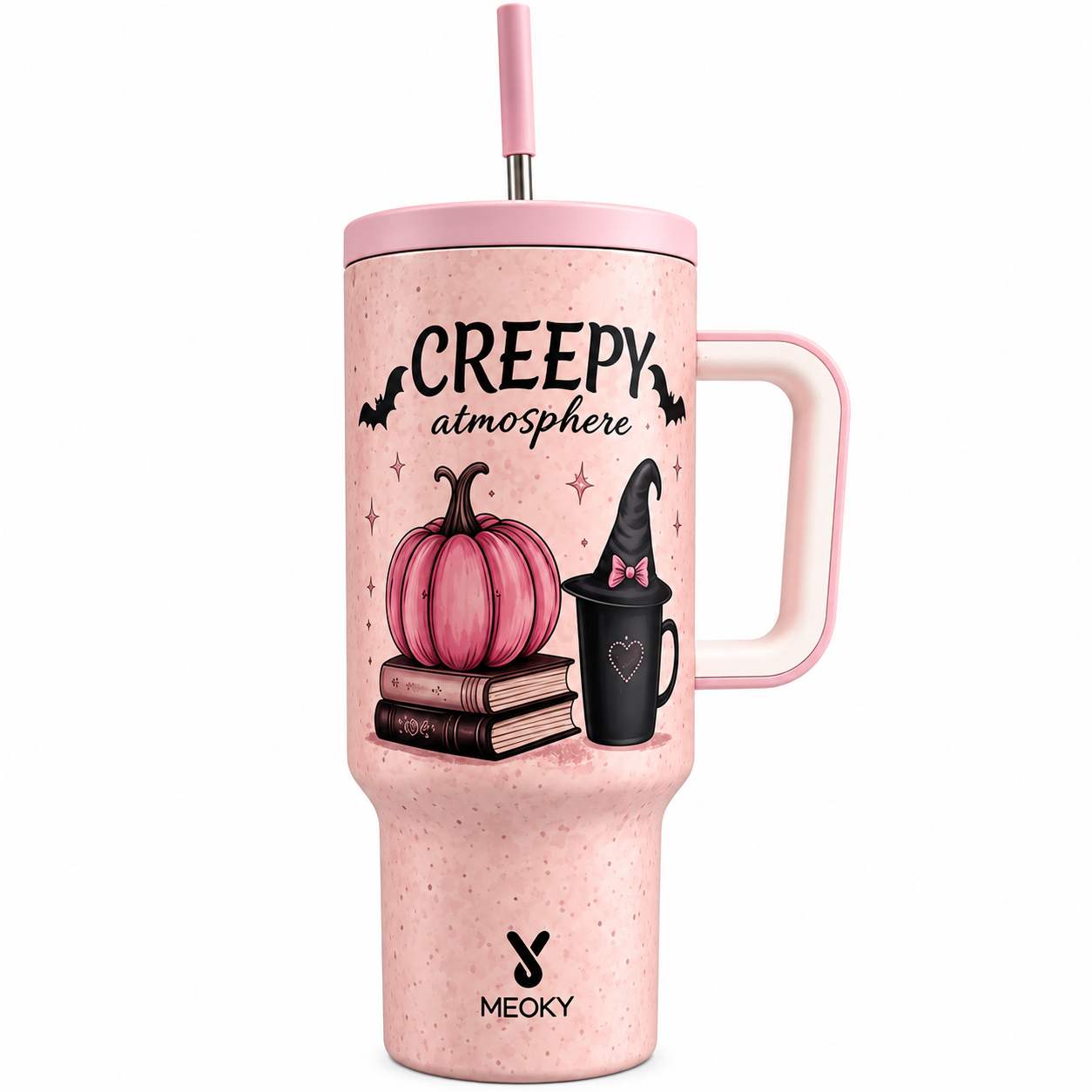 MEOKY 40oz Halloween Insulated Stainless Steel Tumbler Leakproof Travel Cup Keeps Cold for 24 Hours
