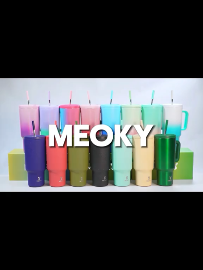 Meoky 40oz (1L) Black White Checkered Printed Stainless Steel Vacuum Flask