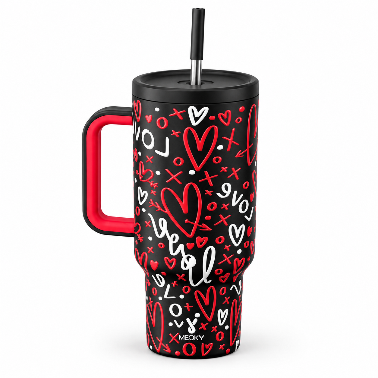 MEOKY 40oz Pink Valentine's Day Tumbler
