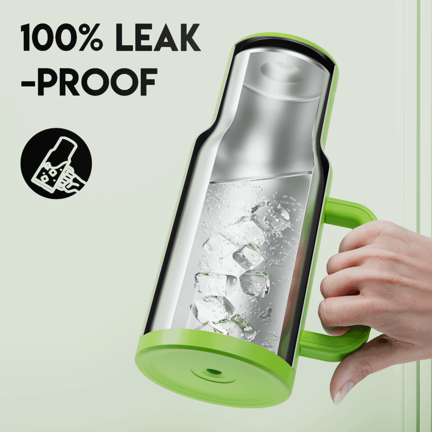 40oz Tumbler With Straw Monochrome Collection-Light Green