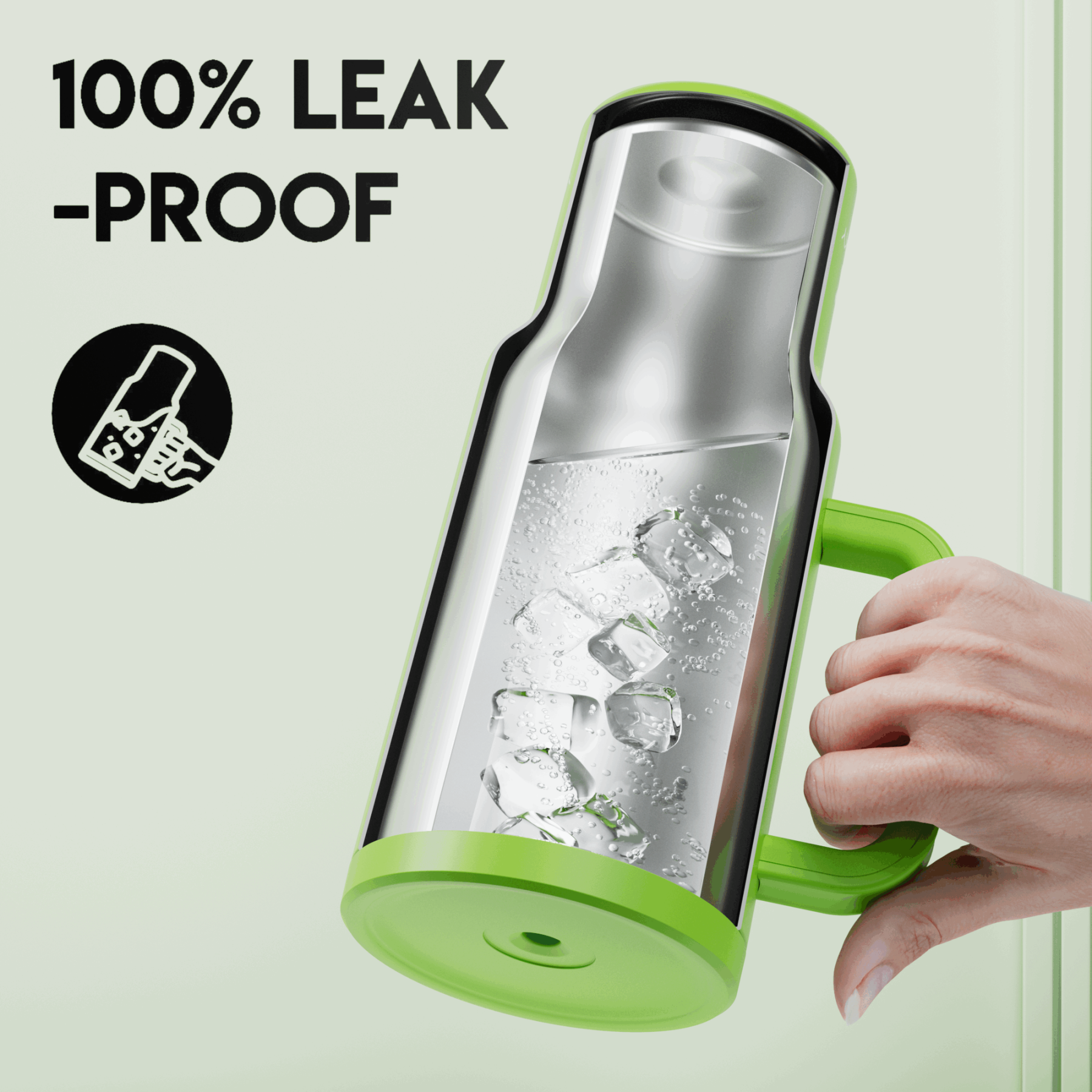 40oz Tumbler With Straw Monochrome Collection-Light Green