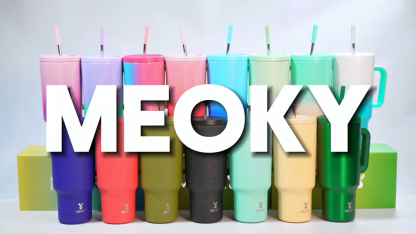 Meoky Limited Edition 40oz Vacuum Insulated Stainless Steel Tumbler