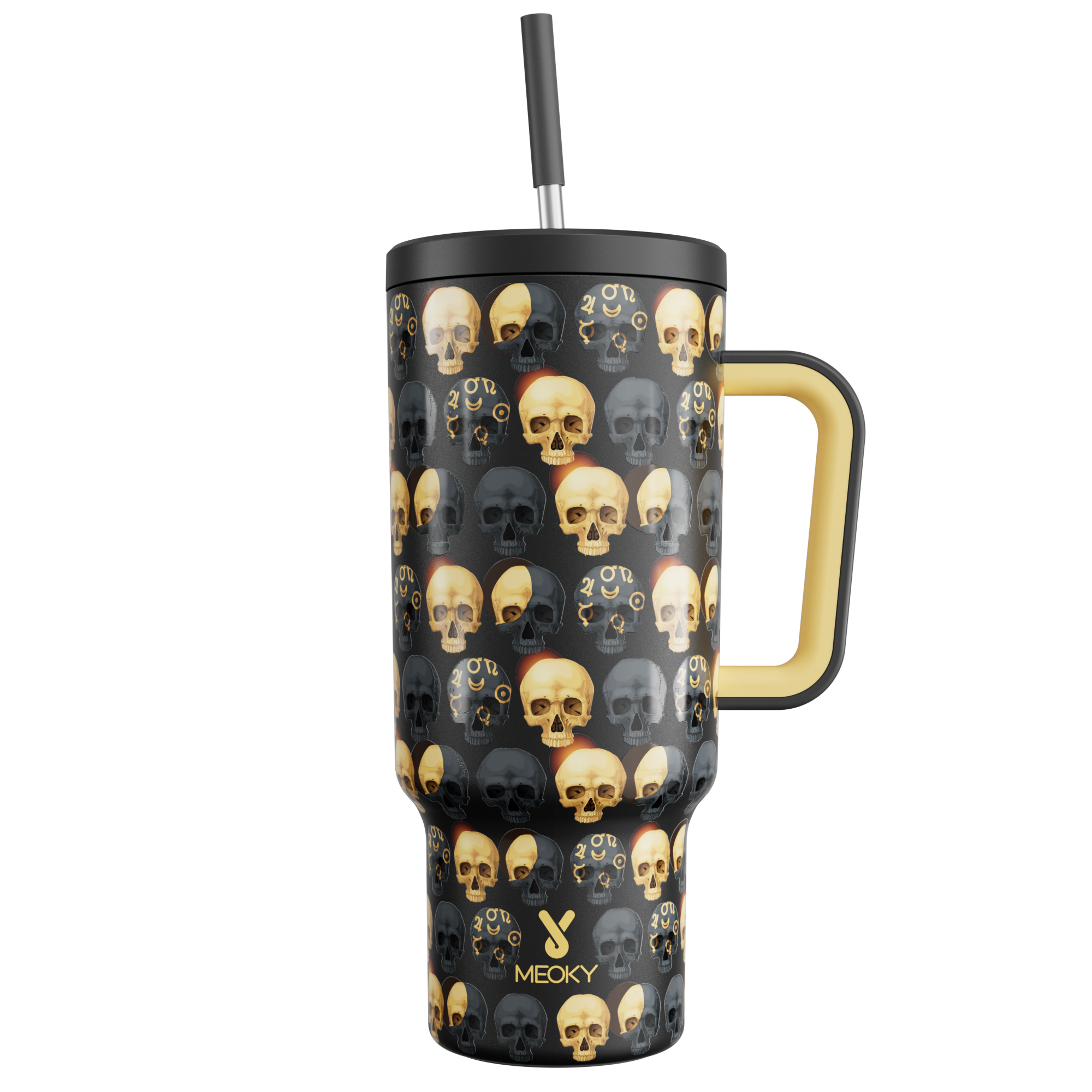 40oz Tumbler With Straw Goldbane