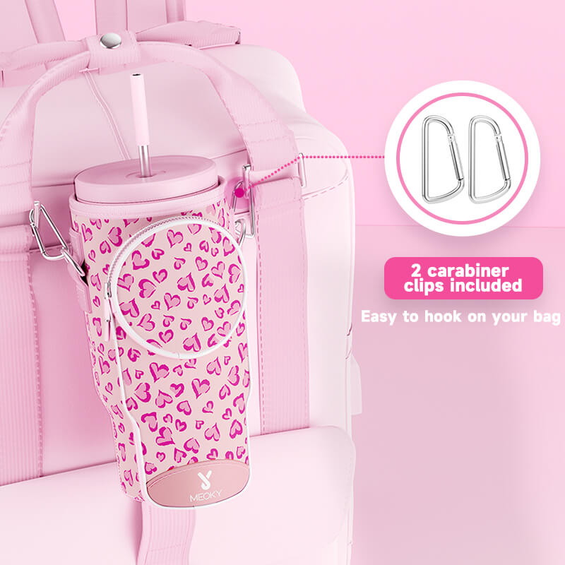 tumbler cup bag pink love