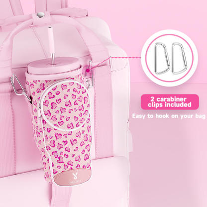 tumbler cup bag pink love