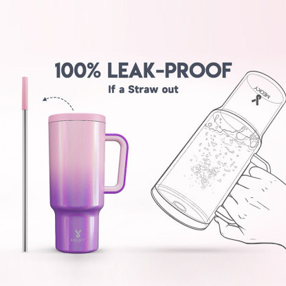 40oz Tumbler With Straw Gradient Collection-purple pink
