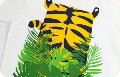 2-11Y Boys Attractive Tiger Print Short-Sleeve Tee and Shorts Set