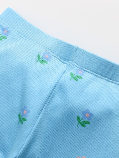 2-piece Girls Cartoon Embroidery Cotton Plush Sweatshirt and Pants Set