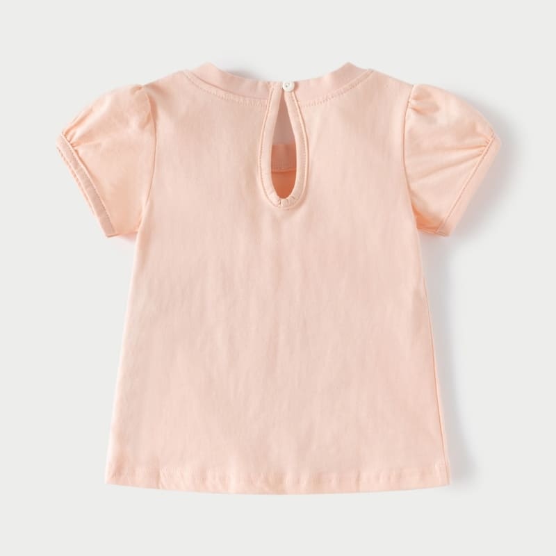 Girls 2-Piece Cute Rabbit Print Cotton Short Sleeve Tee & Pants Set