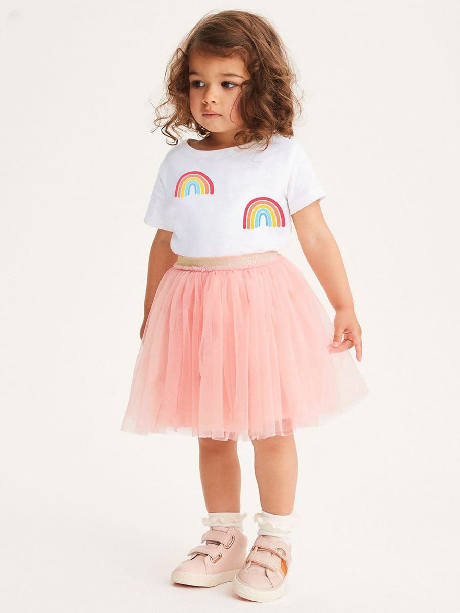 Stylish & Breathable 2-Piece Cotton Mesh Dress Set for Girls