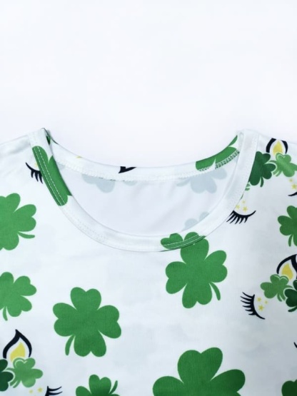 Little Maven 2-Piece Organic Cotton Four-Leaf Clover Print Pajama Set