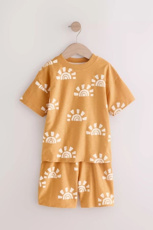 Little Maven Boys Cotton Adventure Printed Tee & Shorts Set