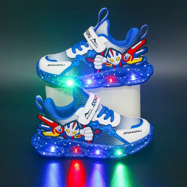 Boys Ultraman decorative mesh breathable Velcro soft sole sports shoes