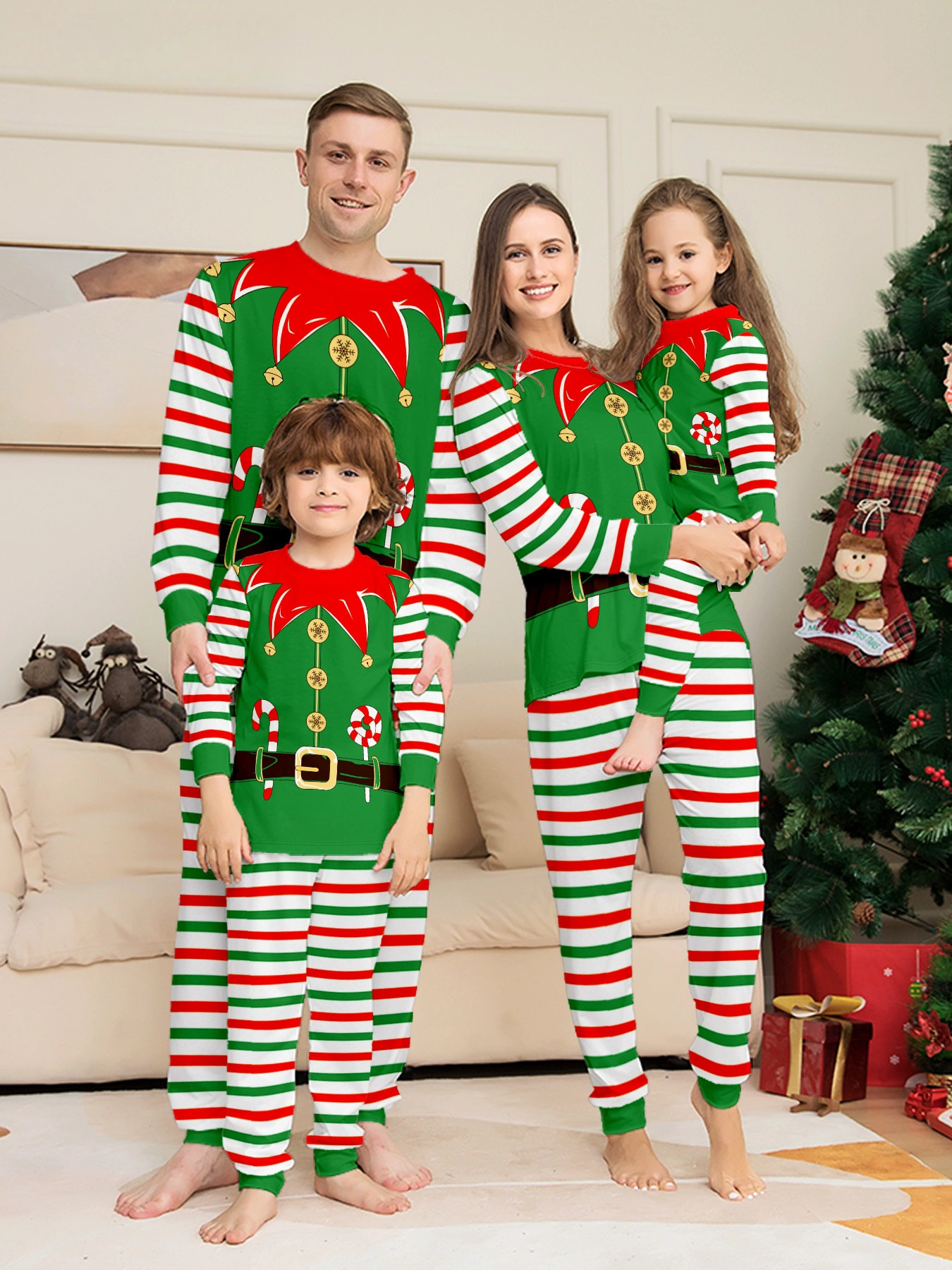 Little Maven Family Christmas pajamas with fairy fun print