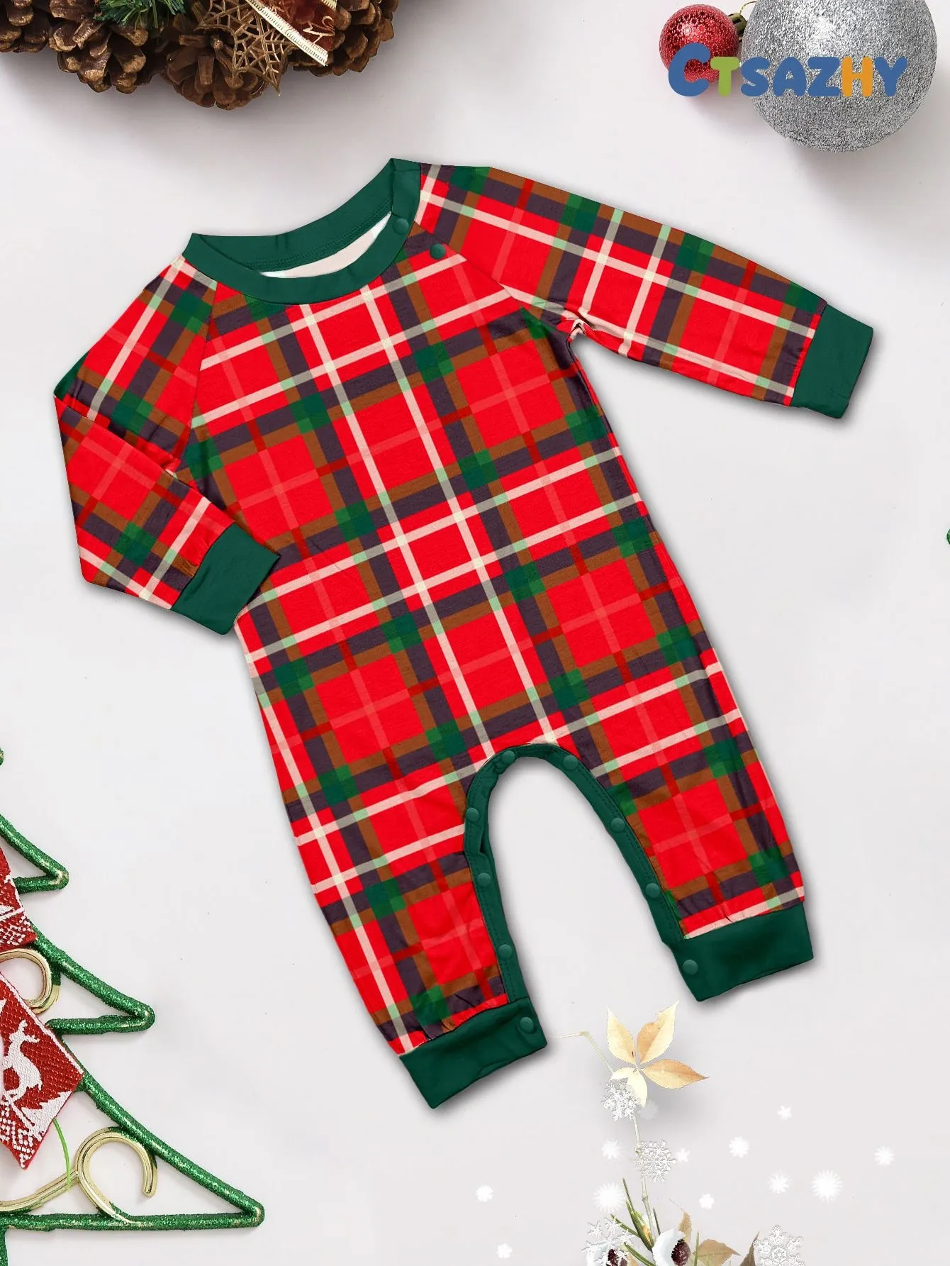 Family Matching Christmas Tree Letter Print Pajamas Set