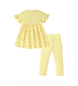 Little Maven Toddler Girls 2pcs Polka Dot Cotton Dress & Leggings Set