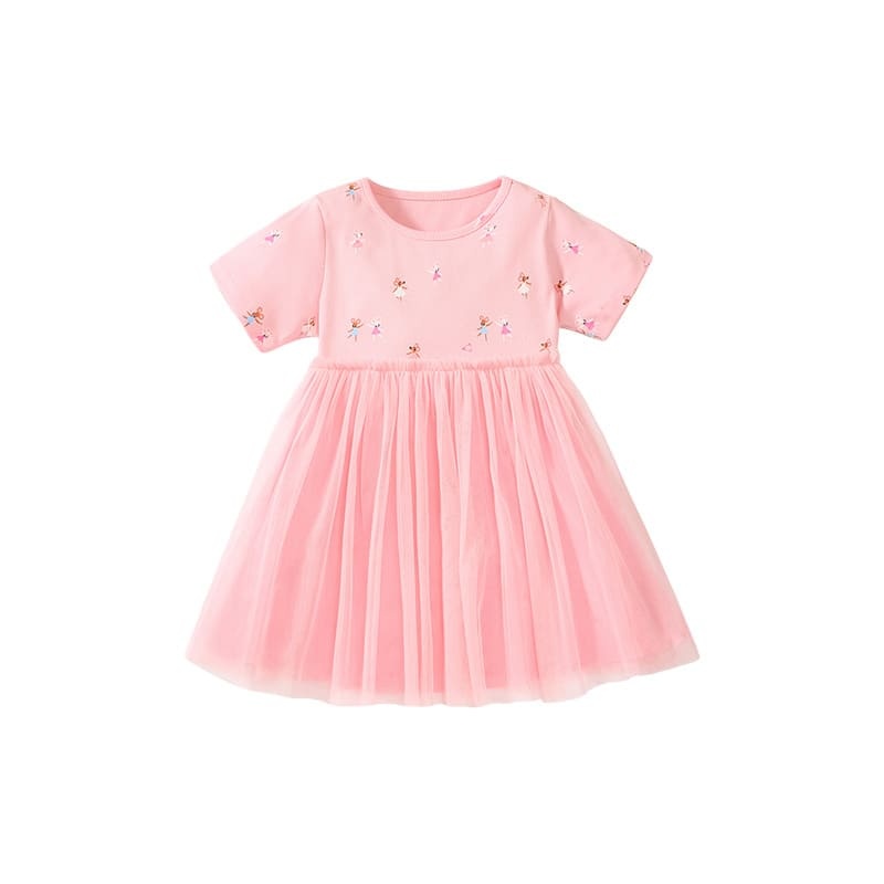 Little Maven Girls Animal Mouse Cotton Mesh Princess Dress