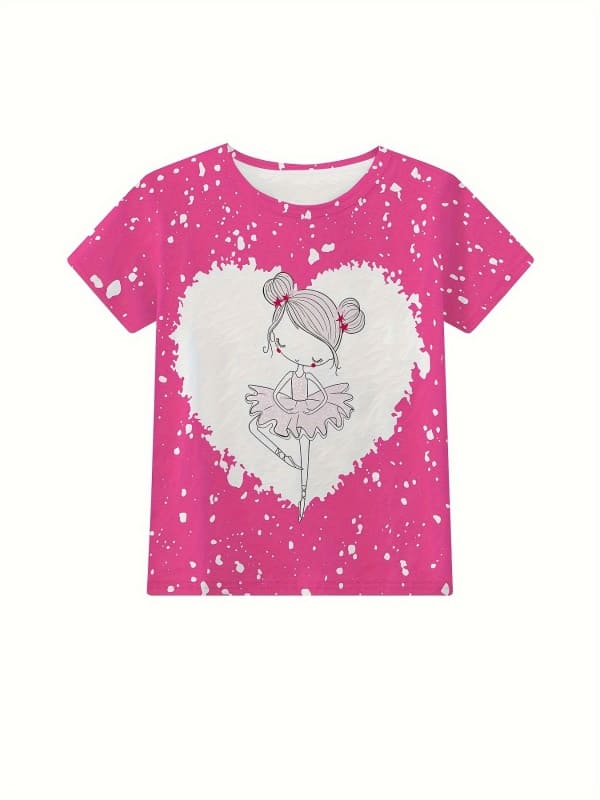 Little Maven Ballet Dreams 3D Love Flower Pajama Set for Girls