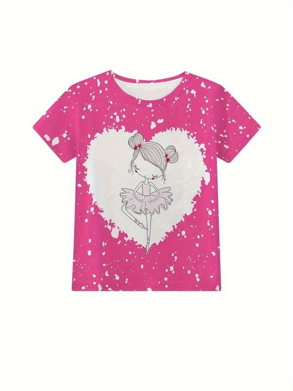 Little Maven Ballet Dreams 3D Love Flower Pajama Set for Girls