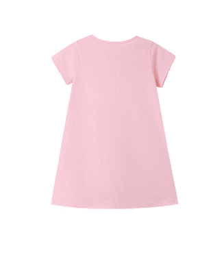 Little Maven Kid Girls Cloud Appliqué Cotton Dress