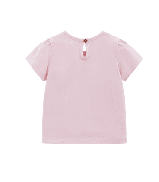 Little Maven Girls Cute Frog & Snail Organic Cotton Tee