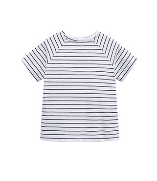 Little Maven Girls Cute Hedgehog Cotton Striped Tee
