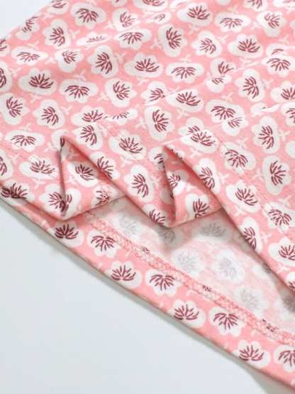 Little Maven Girls Floral Print Cotton Balloon Sleeve Tee