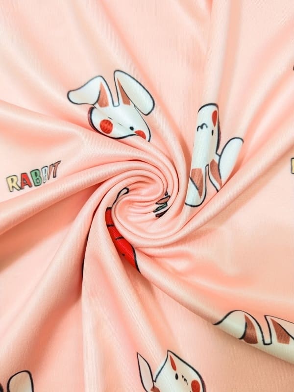 Little Maven Girls Rabbit & Carrot Print Cotton Pajama Set
