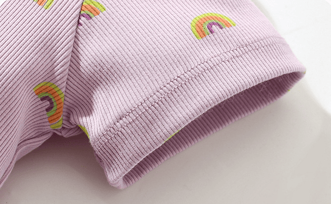 Little Maven Kid Girls Rainbow Print Cotton Mesh Dress