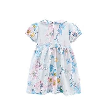 Little Maven Kid Girls Summer Floral Print Short Sleeve Dress