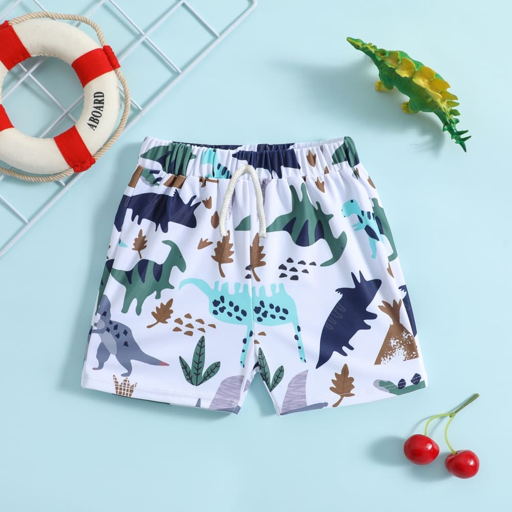 Toddler/Kid Boys Dinosaur Print Swimsuit Quick Dry Shorts