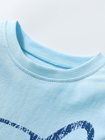 Kid Boys/Girls Cute Dog Printed Cotton Long Sleeve Tee